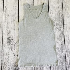 Athleta Heathered Gray V Neck Tank Top